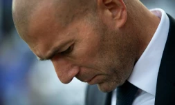 L'entraßneur du Real Madrid Zinédine Zidane, le 21 février 2016 à Malaga