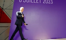 Le nouveau dirigeant du Medef,  Patrick Martin à Meudon, le jour de son élection le 6 juillet 2023