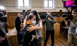 Valérie Bacot à son arrivée au palais de justice de Chalon-sur-Saône, le 21 juin 2021