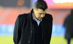 L'entraîneur lyonnais Hubert Fournier à Ajaccio face au Gazélec, le 20 décembre 2015