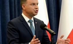 Le président polonais Andrzej Duda, le 24 juillet 2017 à Varsovie