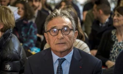 L'entraîneur de rugby français Guy Novès avant son audience devant le Conseil de prud'hommes, le 14 février 2019 à Toulouse 