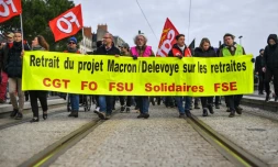 Manifestation contre la réforme des retraites, le 11 janvier 2020 à Nantes (Loire-Atlantique)