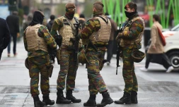 Des soldats belges dans les rues de Bruxelles, le 24 novembre 2015