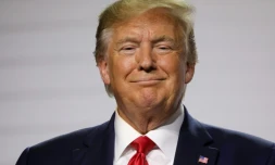 Le président américain Donald Trump à l'issue du G7, le 26 août 2019 à Biarritz (sud-ouest de la France)