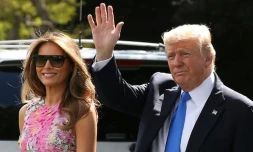Donald Trump et son épouse Melania à Washington, le 25 juillet 2017