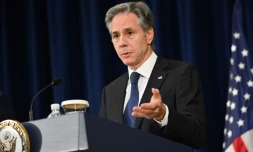 Le secrétaire d'Etat américain Antony Blinken s'exprimant lors d'une conférence de presse à Washington le 29 janvier 2024