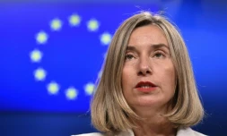 L'ancienne cheffe de la diplomatie de l'UE, Federica Mogherini, à Bruxelles, le 15 mai 2018