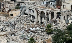 La ville d'Alep après des bombardements, le 3 juillet 2016