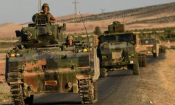 Des soldats turcs le 2 septembre 2016 à Jarabulus en Syrie à la frontière avec la Turquie 