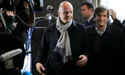 Le candidat à la présidence de la Fifa Gianni Infantino, le 25 février 2016 à Zurich