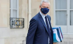 Le ministre de l'Economie Bruno Le Maire à la sortie de l'Elysée, le 23 juin 2021 à Paris