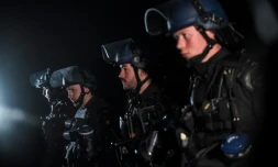 Des policiers se préparent à intervenir pour expulser les zadistes de NNDL, le 9 avril 2018
