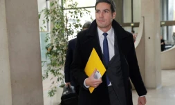 Le PDG de Radio France Mathieu Gallet à son arrivée au tribunal de Créteil le 16 novembre 2017