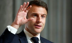 
Le président Emmanuel Macron à Paris, le 26 février 2024