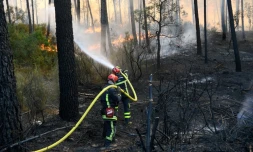 Pompiers déployés à Vidauban, dans le Var, le 18 août 2021
