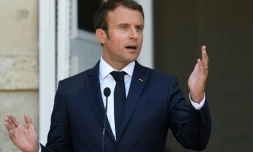 Le président français Emmanuel Macron, le 25 août 2017 à Varna en Bulgarie