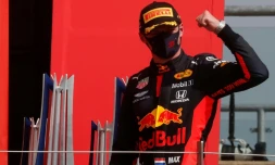 Le Néerlandais Max Verstappen, vainqueur du GP des 70 ans de la F1, à Silverstone, le 9 août 2020