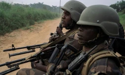 Des soldats de l'armée de République démocratique du Congo dans la province du Nord-Kivu, dans l'est du pays, le 17 décembre 2024