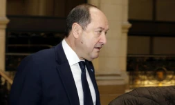 Bernard Squarcini à son arrivée le 18 février 2015 au palais de justice à Paris