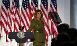 Melania Trump aprÚs son discours à la Maison Blanche pour la convention républicaine, le 25 août 2020