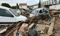 Un quartier de Cannes dévasté par les flots, le 6 octobre 2015