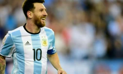 Lionel Messi, buteur pour l'Argentine contre le Venezuela en Copa America du Centenaire, le 18 juin 2016 Ă Foxborough