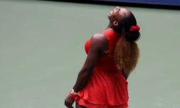 L'Américaine Serena Williams lors de son quart de finale contre la Bulgare Tsvetana Pironkova, à l'US Open, le 9 septembre 2020