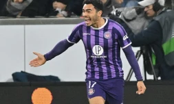 Le milieu de terrain chilien de Toulouse Gabriel Suazo a inscrit le but de la victoire (2-1) de son équipe lors du match de Ligue Europa sur la pelouse du Linz ASK le 14 décembre 2023 à Linz (Autriche)