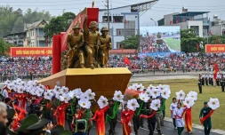 Célébrations officielles du 70e anniversaire de la victoire de Dien Bien Phu contre les troupes françaises, le 7 mai 2024 à Dien Bien Phu, au Vietnam