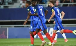 Malgré un but sur penalty de Jean-Kévin Augustin, les Bleuets sont éliminés du Mondial des moins de vingt ans par les Italiens, le 1er juin 2017 à Cheonan