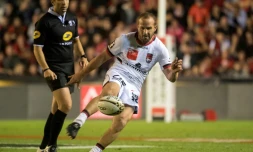 Frédéric Michalak et le LOU éliment le RC Toulon en barrage du Top 14, le 18 mai 2018 à Mayol