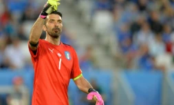 Le gardien italien Gianluigi Buffon lors du quart de l'Euro contre l'Allemagne, le 2 juillet 2016 à Bordeaux 