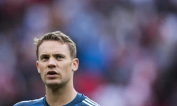 Le gardien de but allemand Manuel Neuer avant un amical face aux Autrichiens, à Klagenfurt en Autriche, le 2 juin 2018