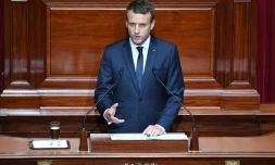 Le président de la République Emmanuel Macron s'exprime devant le Congrès à Versailles le 3 juillet 2017