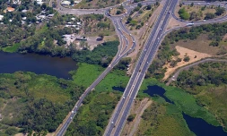 La RN1  à Saint-Paul