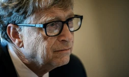 Bill Gates, fondateur de Microsoft, le 9 octobre 2019, au cours d'une conférence à Lyon