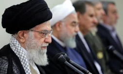 Le guide suprême l'ayatollah Ali Khamenei le 29 août 2018 à Téhéran (tranmise par le gouvernement iranien)