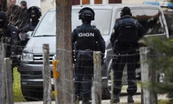 Des membres du GIGN, le 2 décembre 2017 à Auros (Gironde) 