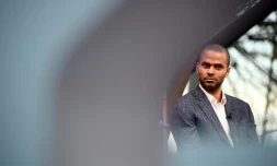 Le Français Tony Parker, ancienne star des San Antonio Spurs en NBA et désormais président du club de basket-ball de l'Asvel, à Paris le 2 février 2021
