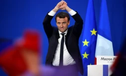 Emmanuel Macron, le 23 avril 2017 à Paris