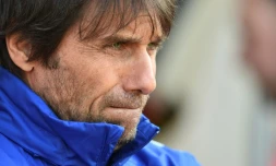 L'entraîneur de Chelsea Antonio Conte avant le coup d'envoi d'un match de Premier League à Southampton, le 14 avril 2018