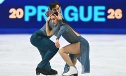 Laurence Fournier Beaudry et Guillaume Cizeron Ă Prague le 28 mars 2026