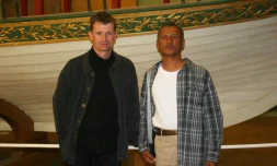 Bernard Batou, président de l'ASMR (à droite) et  Vincent Guigueno, chargé de mission patrimoine phares et balises au ministère de l'écologie (Photo D.R.)