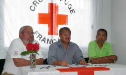 Conférence de presse de la croix rouge