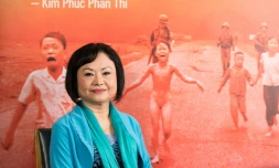 Kim Phuc Phan Thi, "la petite fille au napalm", au siĂšge de l'Unesco Ă Paris, le 4 octobre 2019