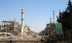 Le quartier Dakhaniyeh de Damas le 6 octobre 2014