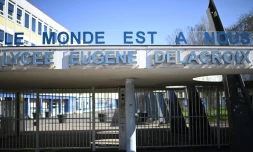 Le lycĂ©e EugĂšne Delacroix Ă Drancy oĂč 22 classes sont fermĂ©es, le 29 mars 2021