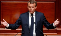 Le président français Emmanuel Macron à Versailles le 9 juillet 2018