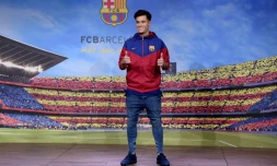 L'ex milieu de terrain brésilien de Liverpool Philippe Coutinho à Barcelone le 7 janvier 2018